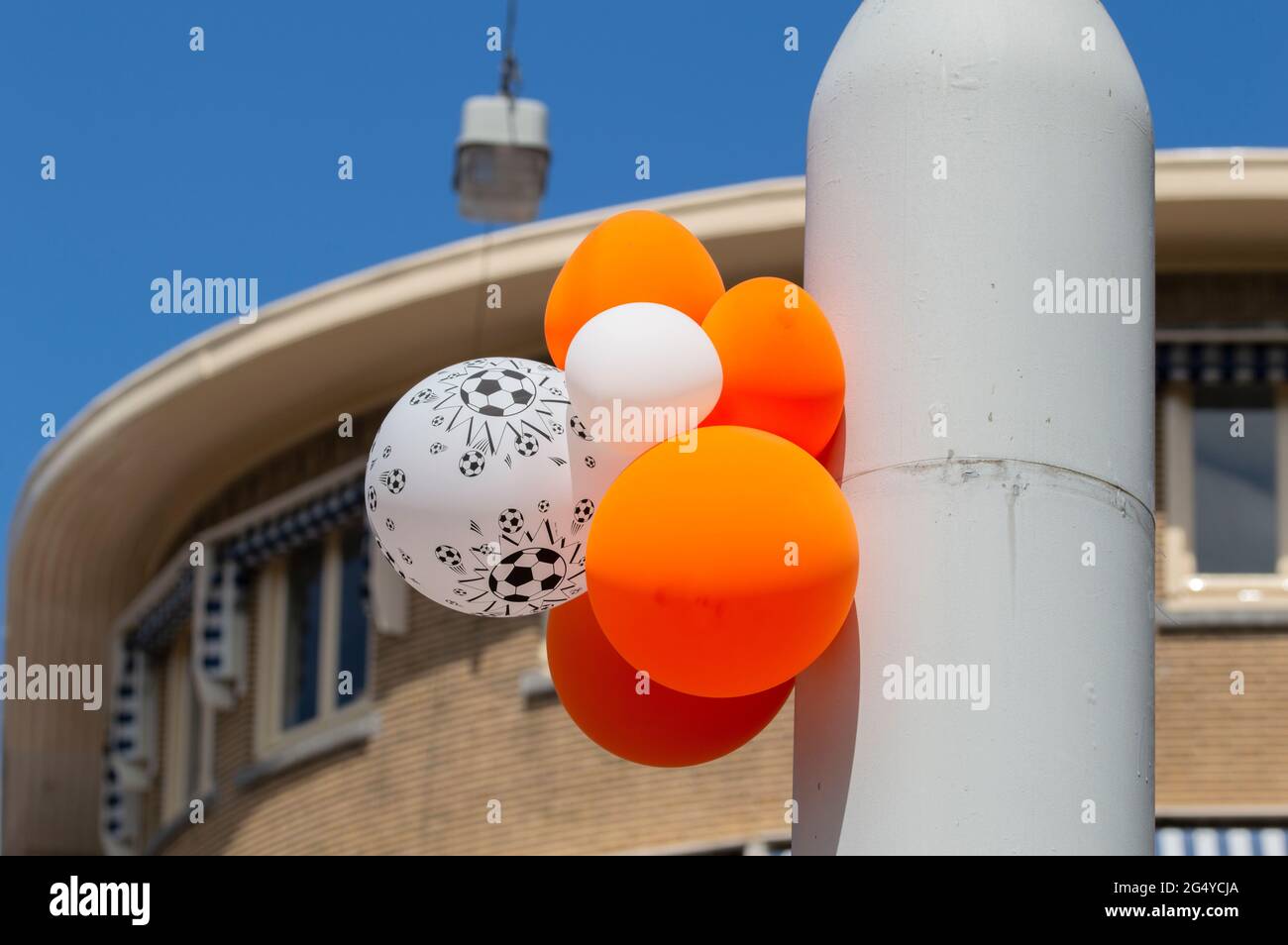 Close Up Balloons During The EK Football Tournement At Amsterdam The