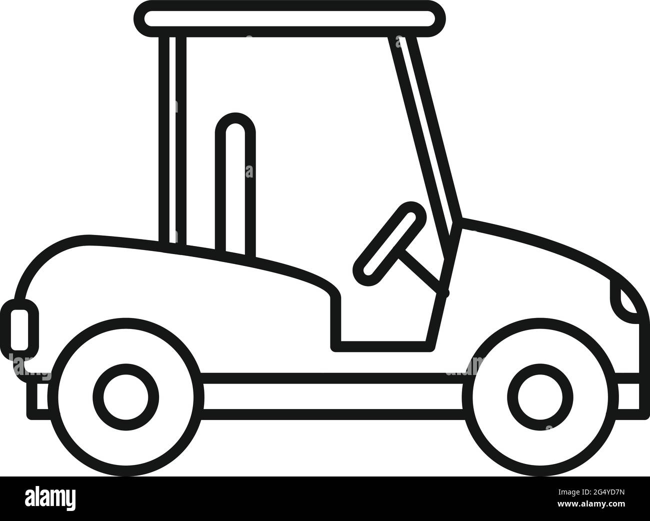 Golf cart course icon, outline style Stock Vector Image & Art - Alamy