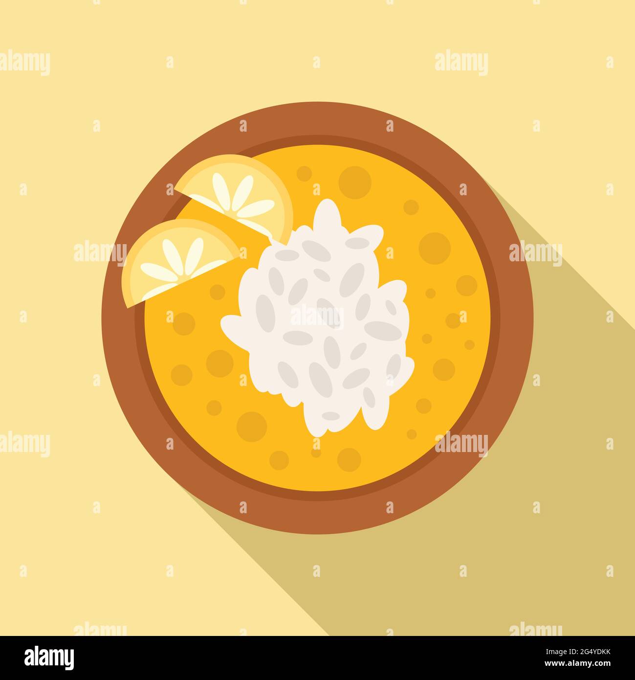 Greece food soup icon, flat style Stock Vector