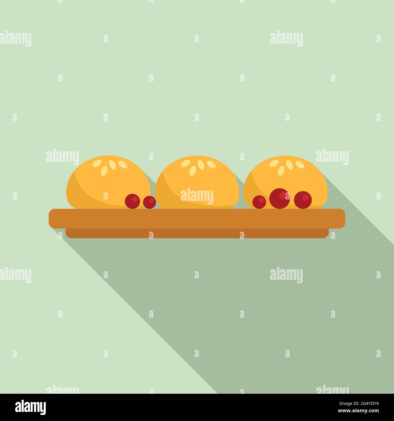 Loukoumades icon, flat style Stock Vector