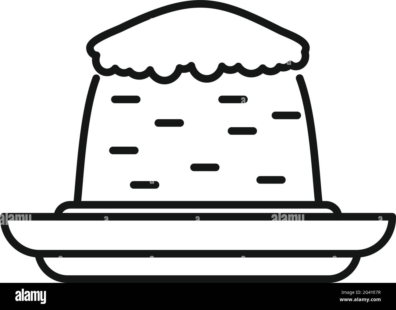 Greece food cake icon, outline style Stock Vector