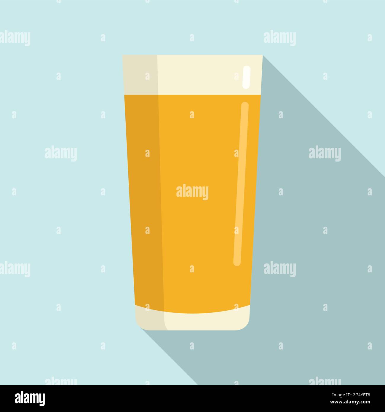 Peach fresh juice icon, flat style Stock Vector