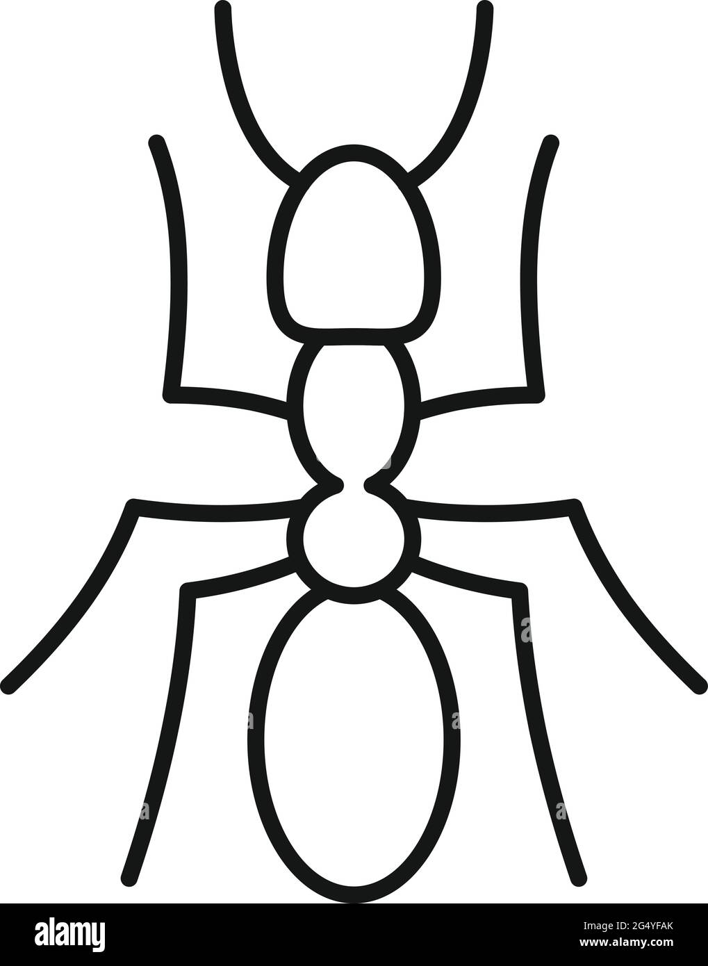 Soldier ant icon, outline style Stock Vector