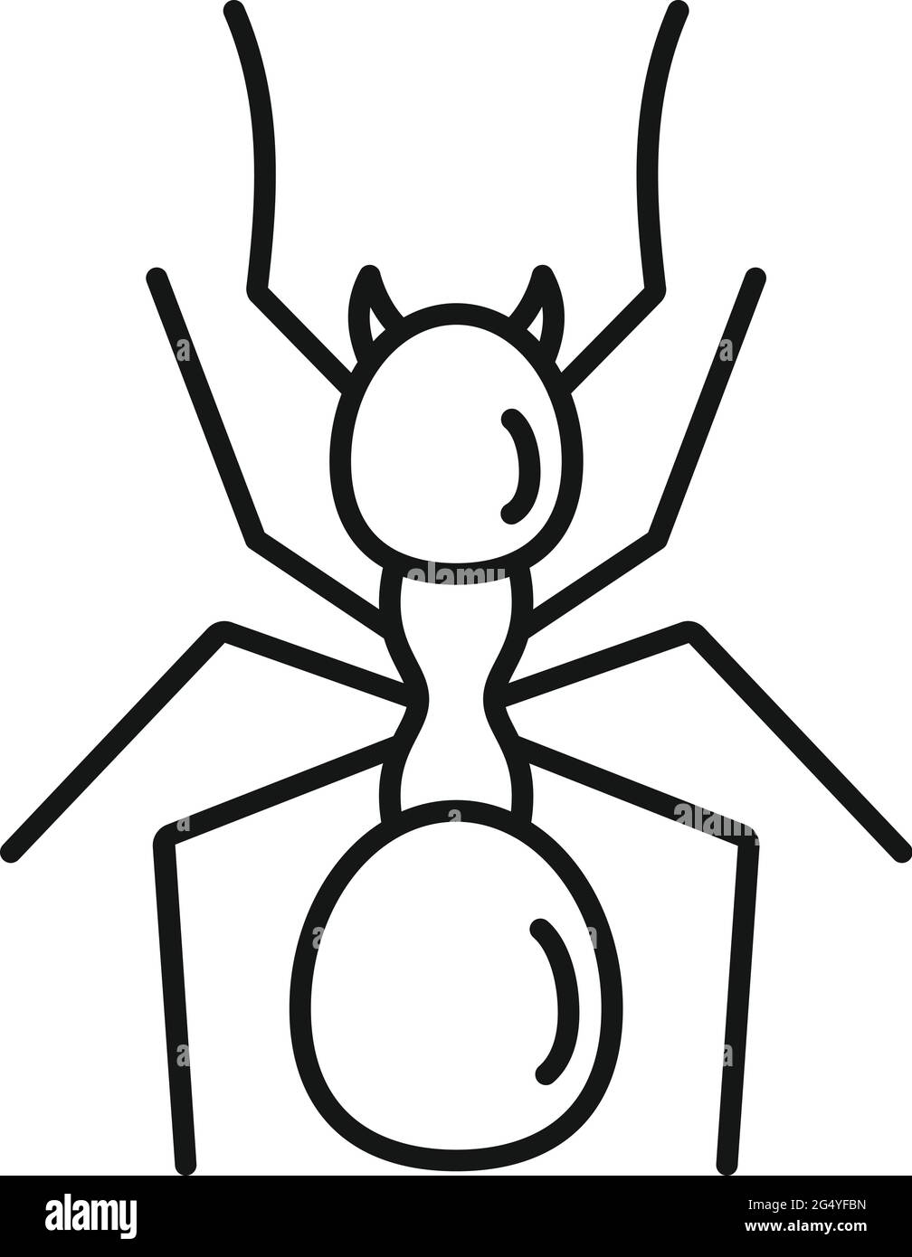 Digger ant icon, outline style Stock Vector