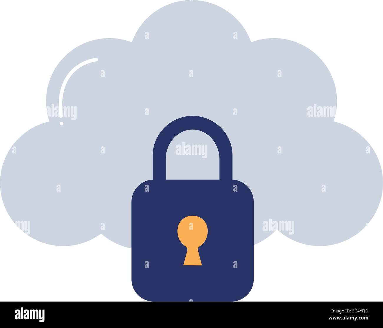 cloud and padlock Stock Vector Image & Art - Alamy