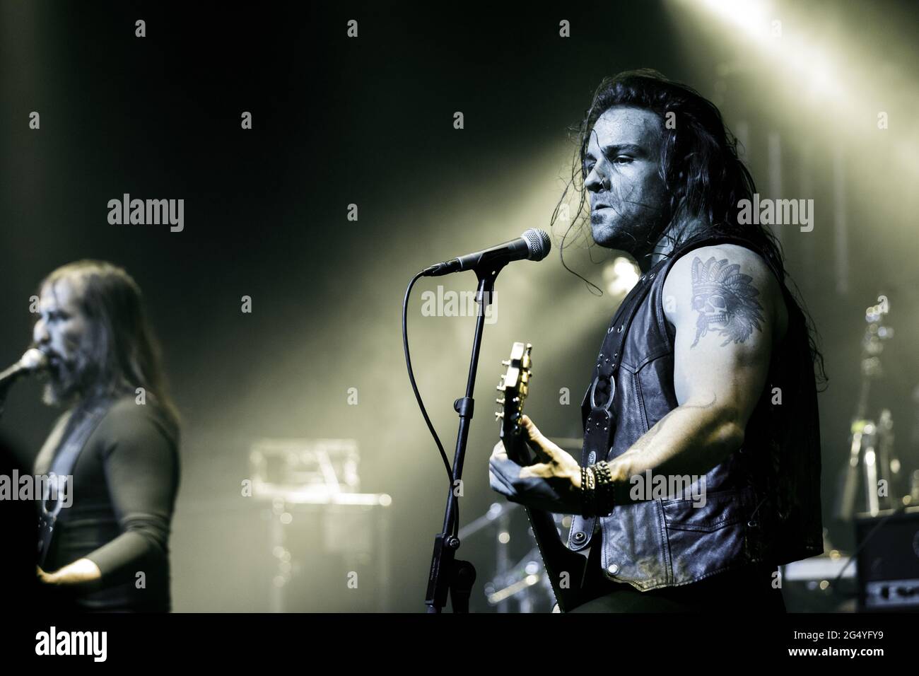 Roskilde, Denmark. 06th, December 2019. The Greek extreme metal band  Rotting Christ performs a live concert at Gimle in Roskilde. (Photo credit:  Gonzales Photo - Thomas Rungstrom Stock Photo - Alamy