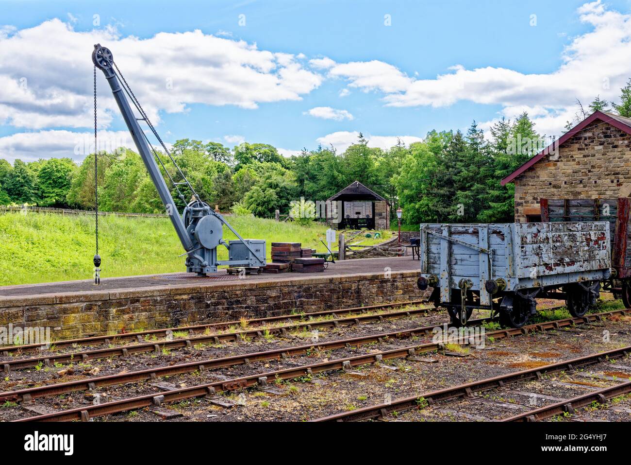 Rowlew Train Station Beamish Village, Durham County, England, United