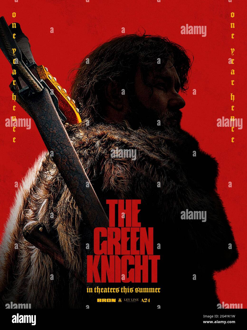 The Green Knight (2021) directed by David Lowery and starring Joel Edgerton as the Lord in this fantasy re-telling of the medieval Arthurian story of Sir Gawain and the Green Knight. Stock Photo