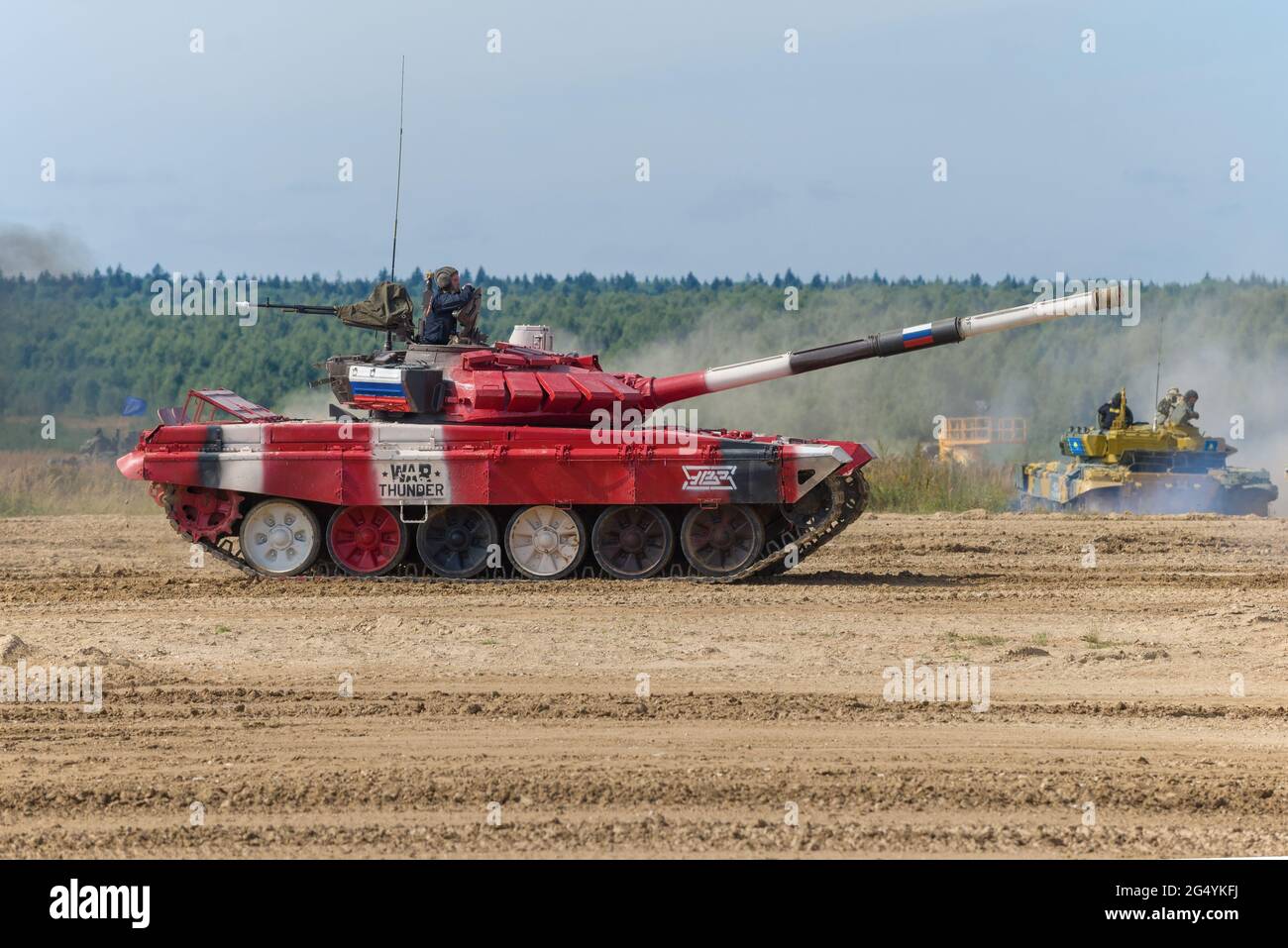 Alabino Russia August 25 Tank T 72b3 Of The Russian Team After The End Of The Tank Biathlon Competition International War Games Stock Photo Alamy