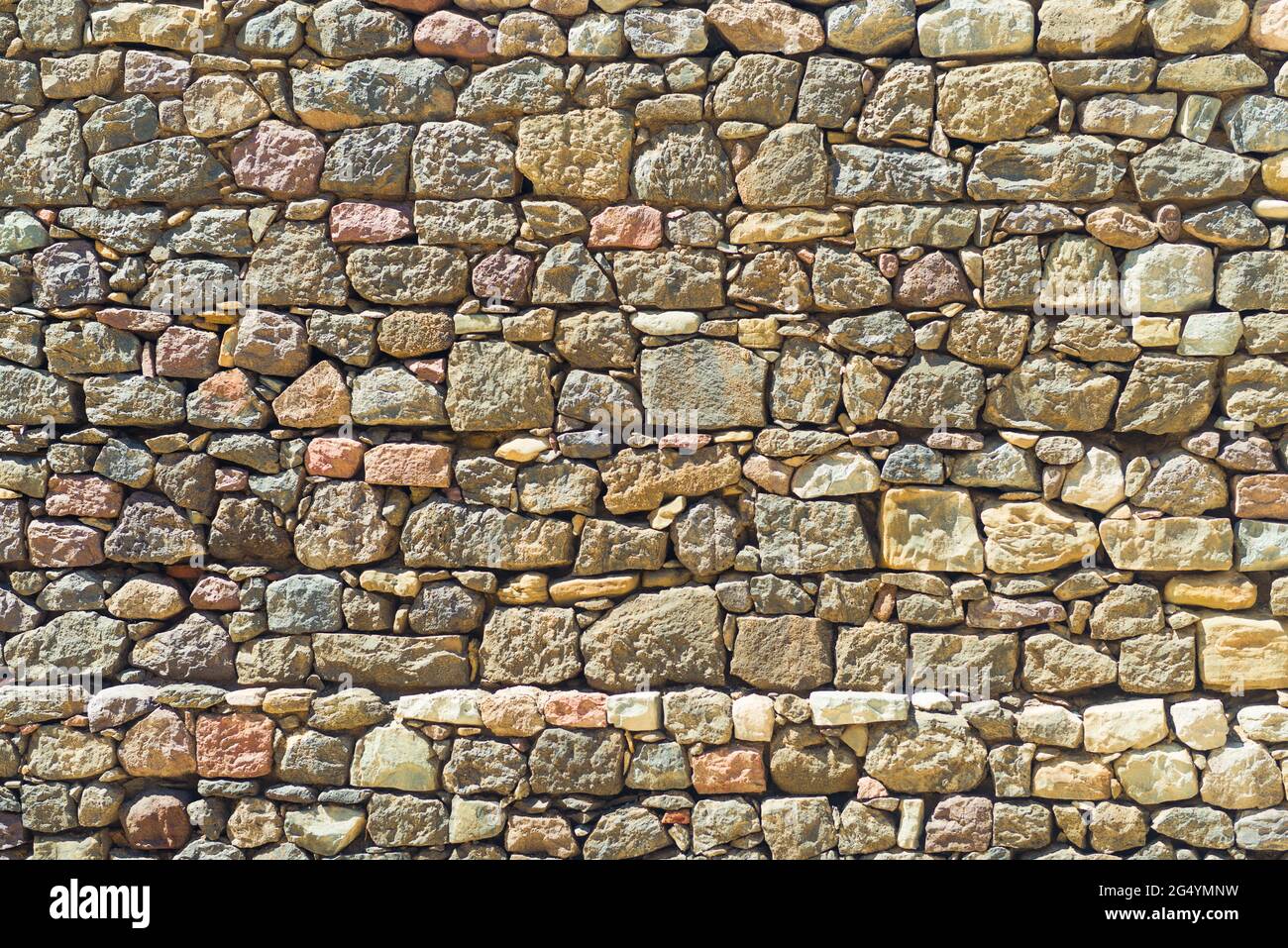 Castle stone wall background closeup Stock Photo