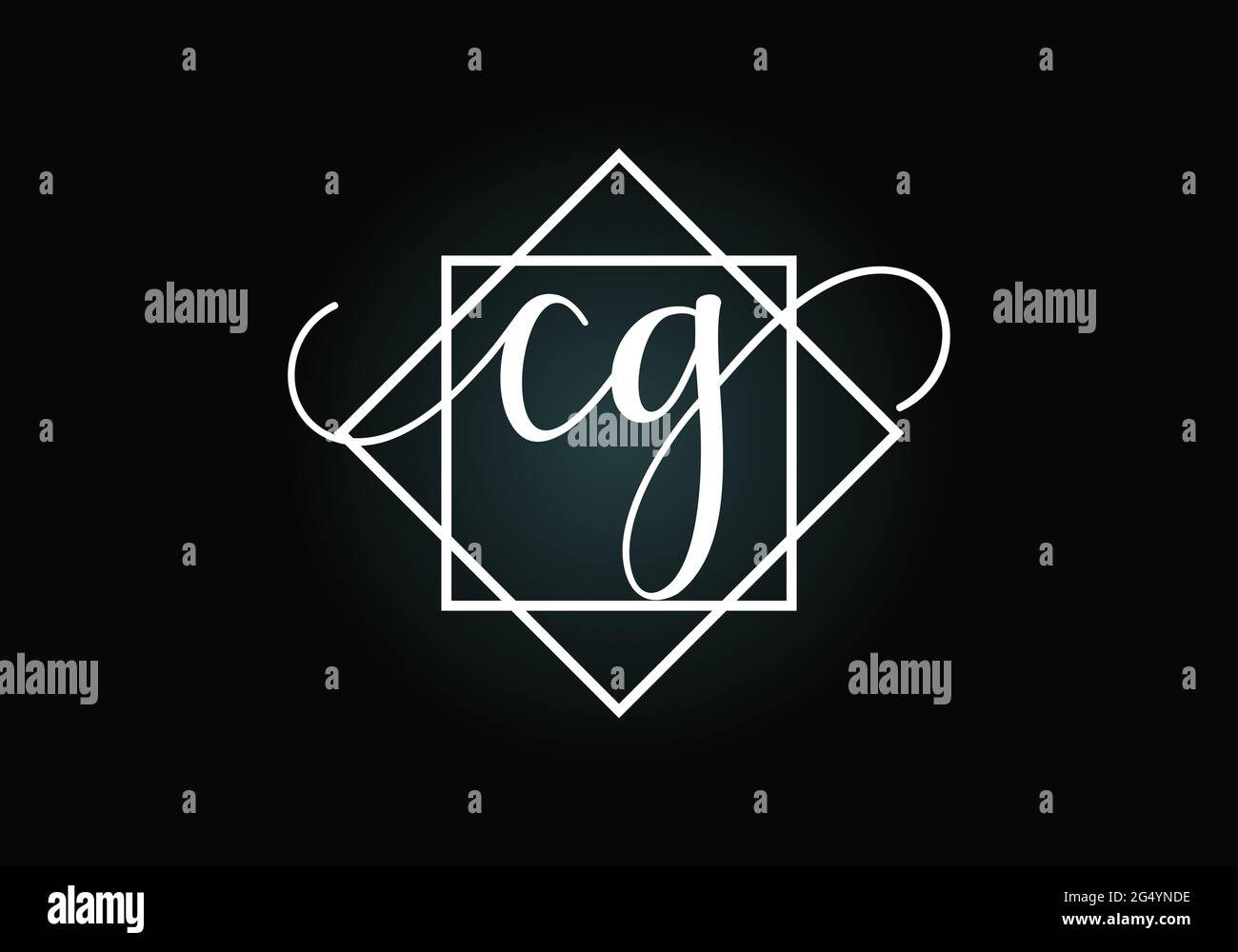 Initial CG Letter Logo With Creative Modern Business Typography Vector ...
