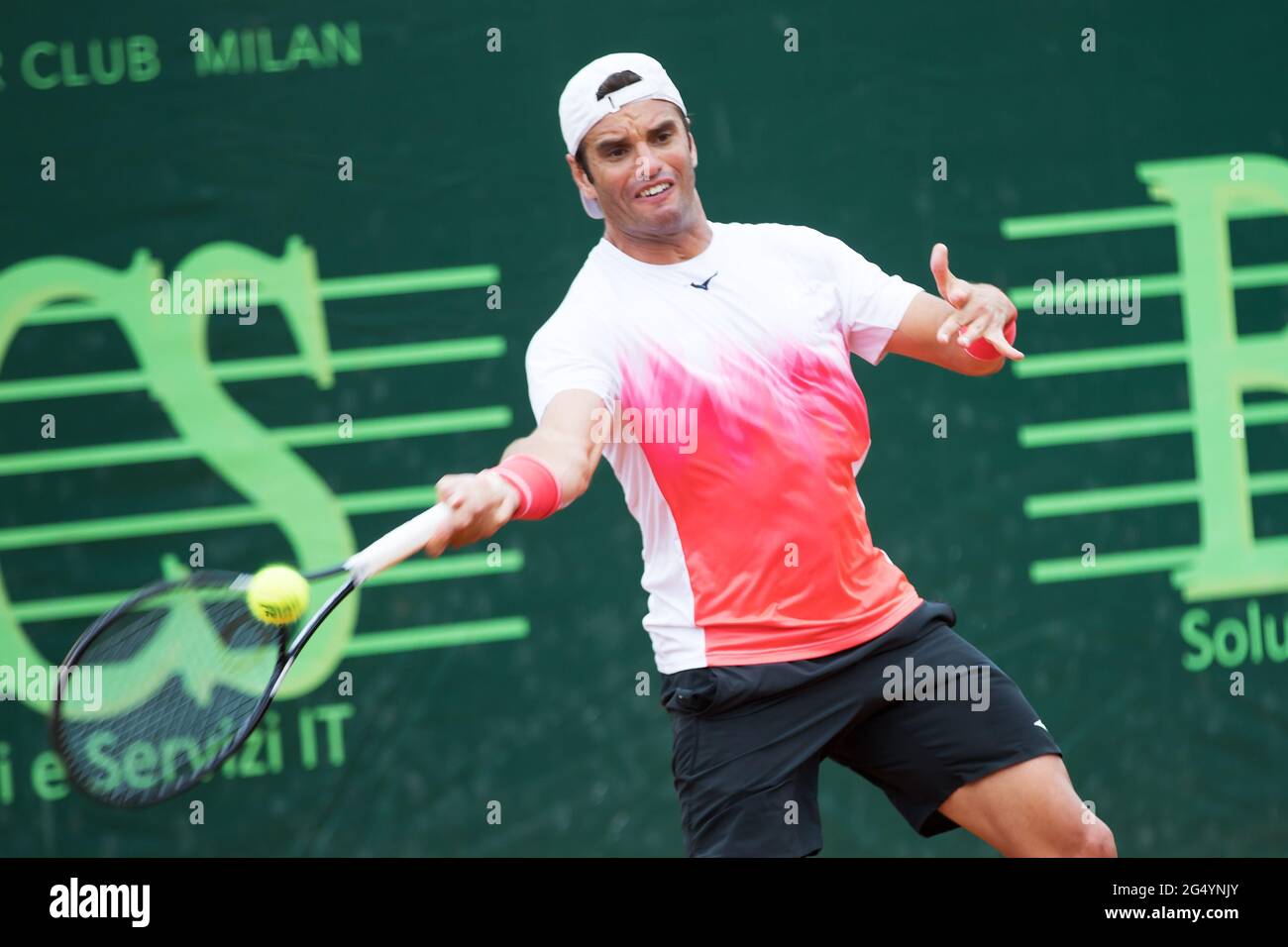 Milan, Italy. 24th June, 2021. JAZIRI Malek Tunisian player during ATP  Challenger Milano 2021, Tennis Internationals in Milan, Italy, June 24 2021  Credit: Independent Photo Agency/Alamy Live News Stock Photo - Alamy