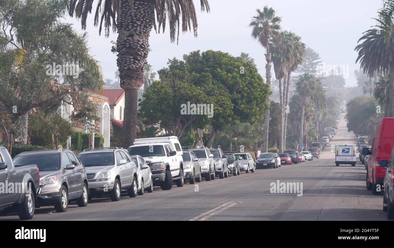 San Diego, California USA 21 Nov 2020 USPS mail truck on city street