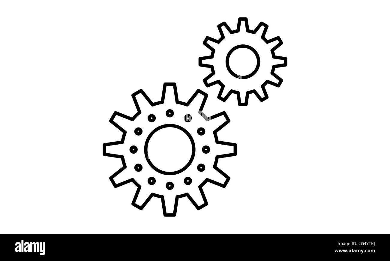Settings icon, gear icon vector, gear symbol illustration. For web sites our mobile. Stock Vector