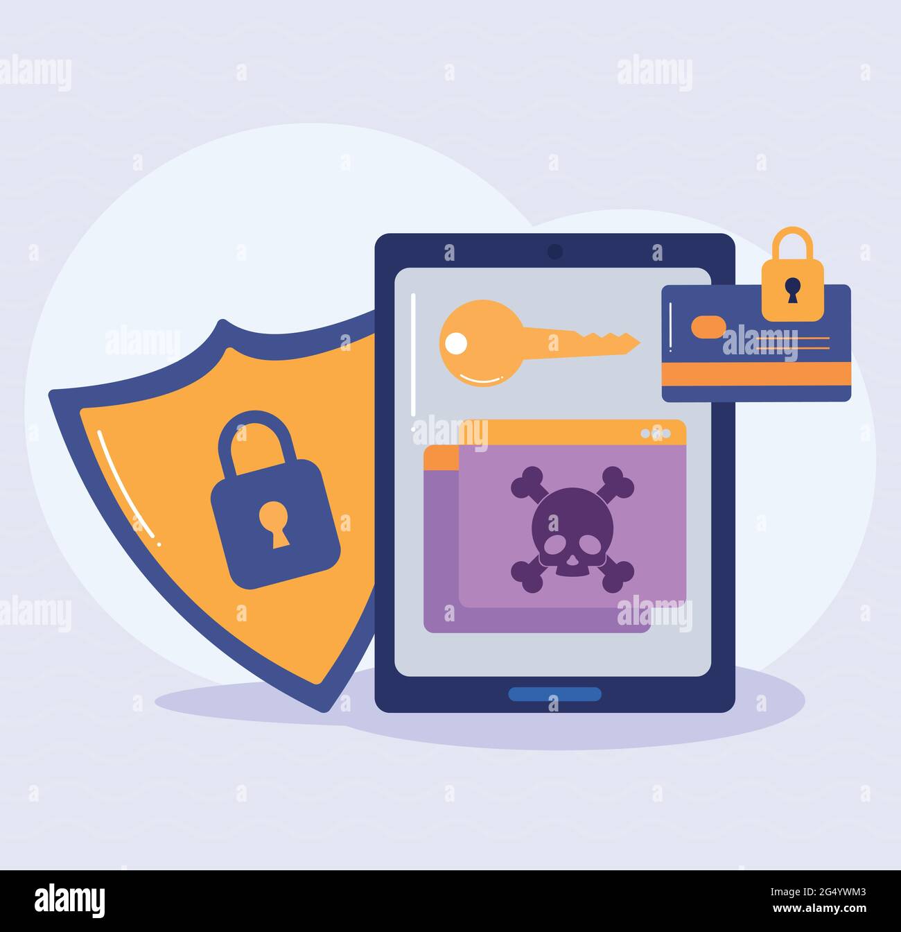 illustration of cyber security Stock Vector Image & Art - Alamy