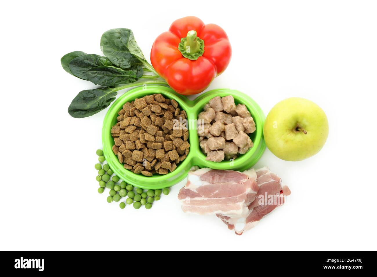 Image showcasing Concept of organic pet food isolated on white background Stock Photo ...