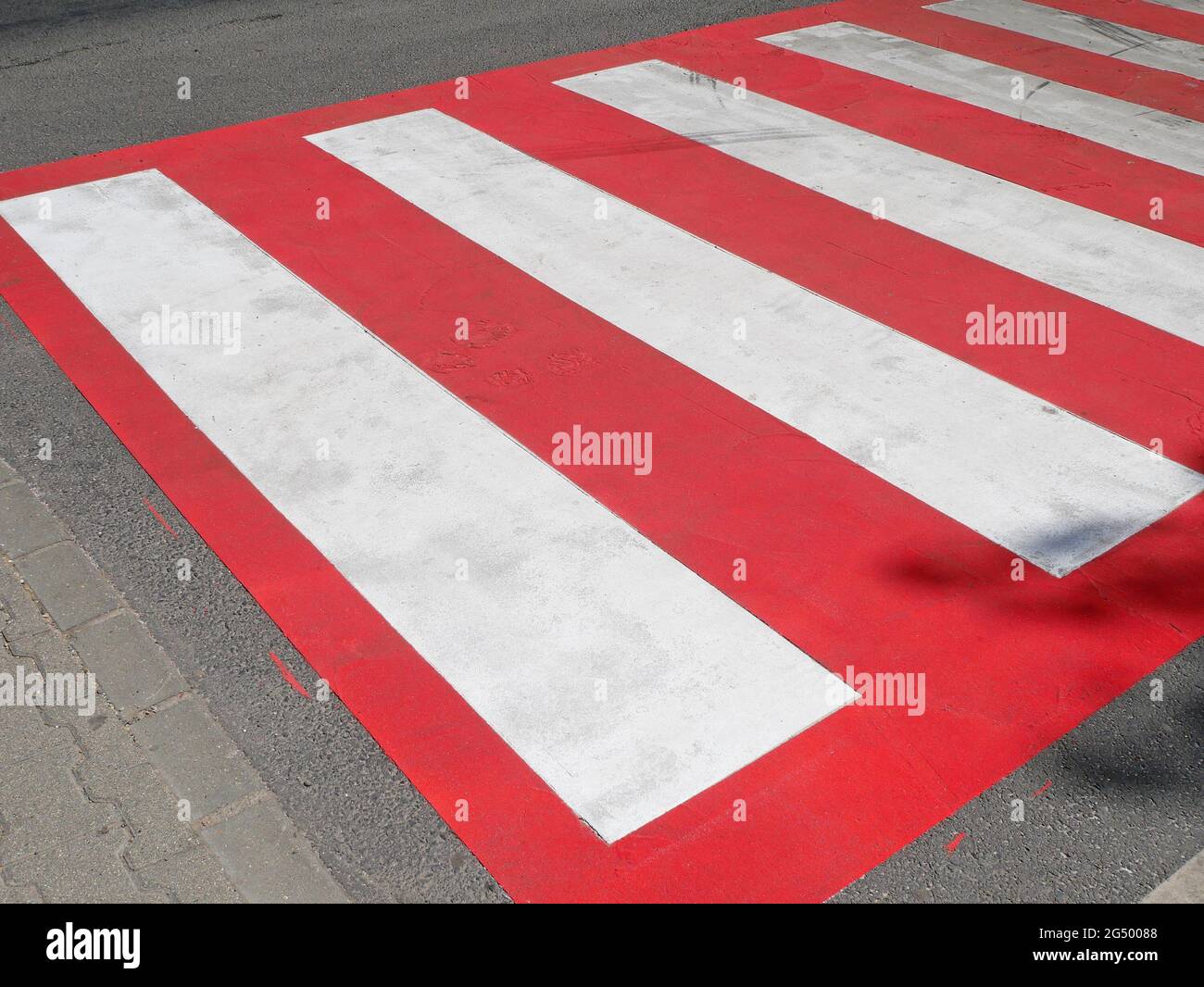 Pedestrian crossing at the road in the city Stock Photo - Alamy