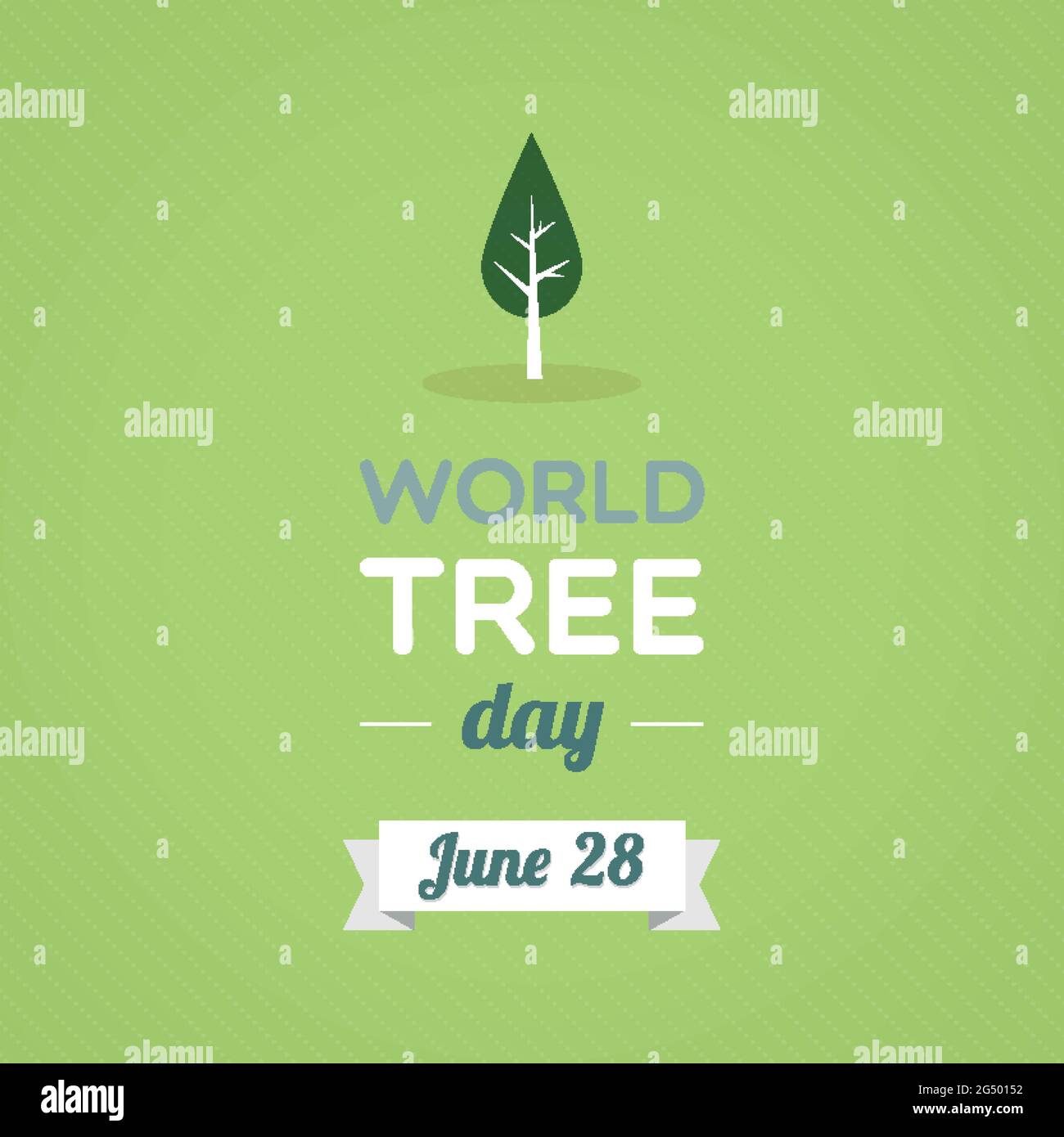 World Tree Day. Awareness banner. Vector illustration, flat design