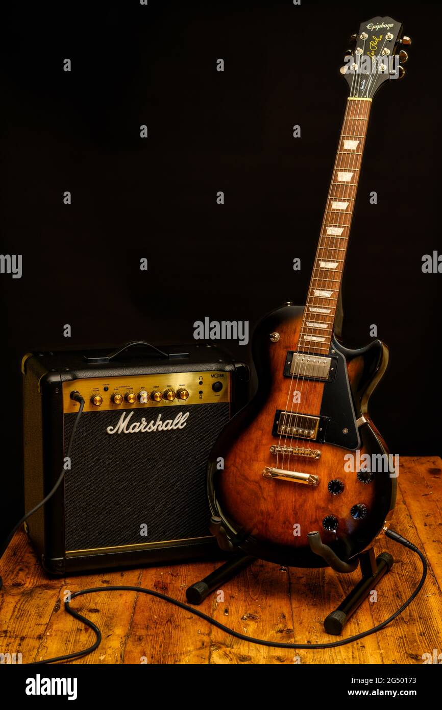 Epiphone Les Paul Guitar Stock Photo