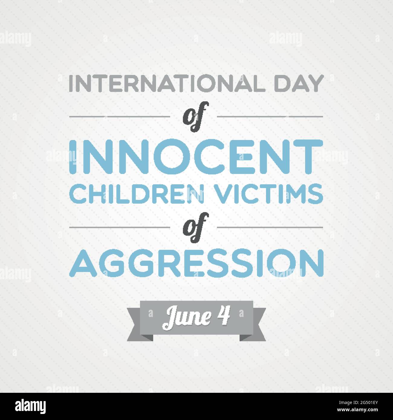 International Day of Innocent Children Victims of Aggression. Vector illustration, flat design Stock Vector