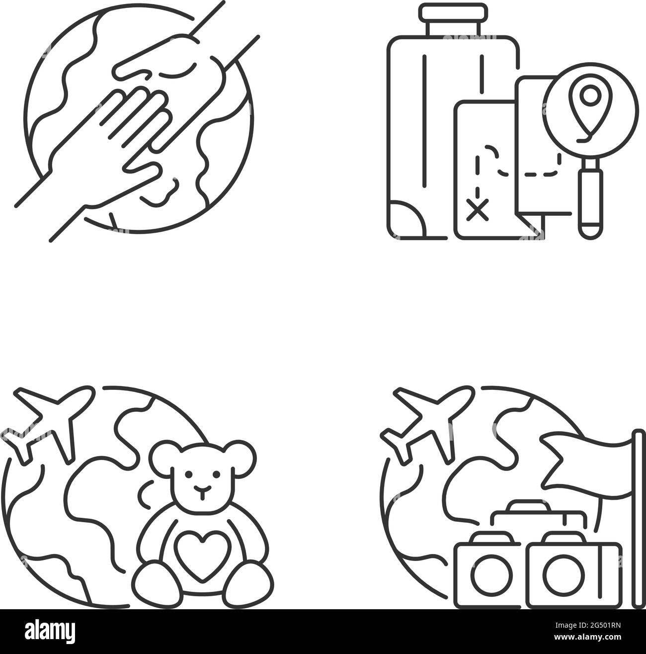Travel linear icons set Stock Vector Image & Art - Alamy