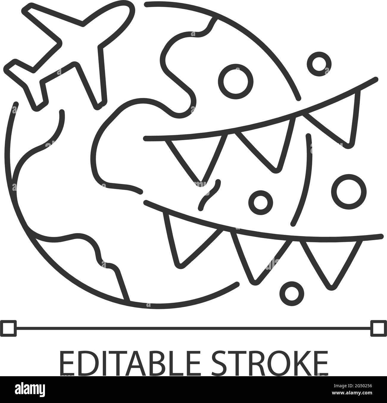 Event travel linear icon Stock Vector Image & Art - Alamy