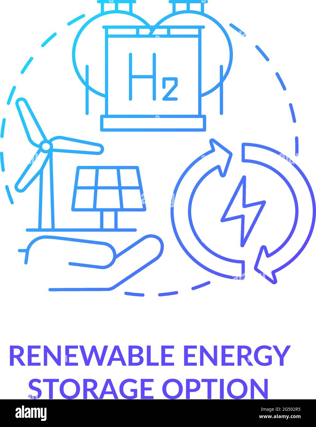 Renewable energy storage option concept icon Stock Vector Image & Art Alamy