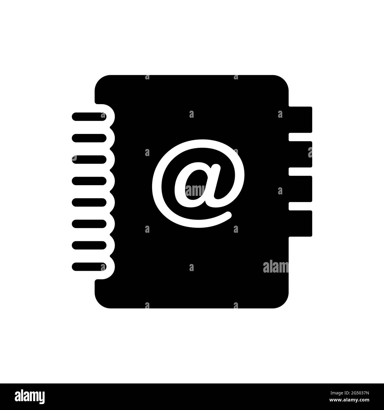 Address Book outline glyph icon. Workspace sign. Graph symbol for your ...