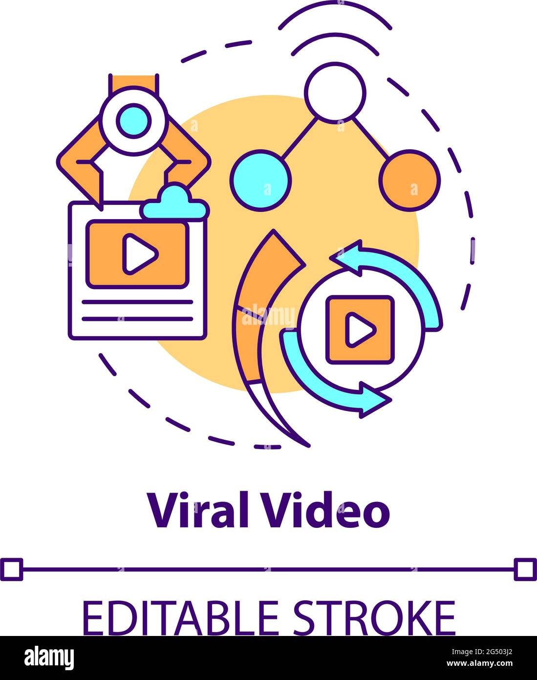 Viral video concept icon Stock Vector Image & Art - Alamy