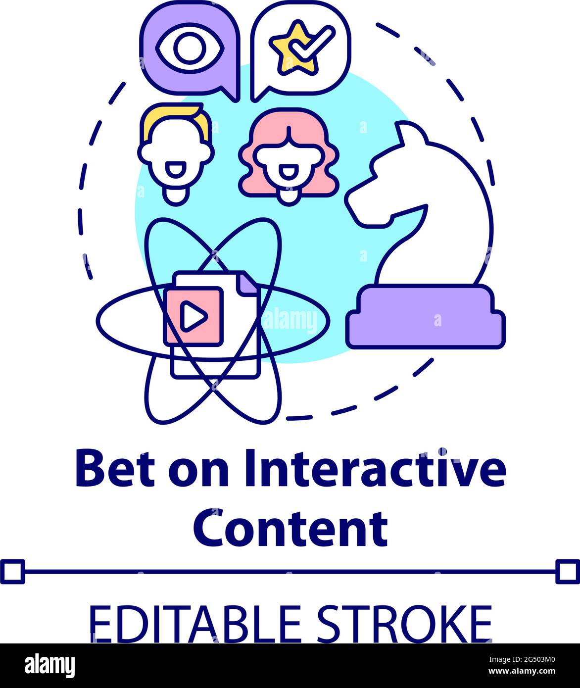 Interactive engagement concept user Stock Vector Images - Alamy