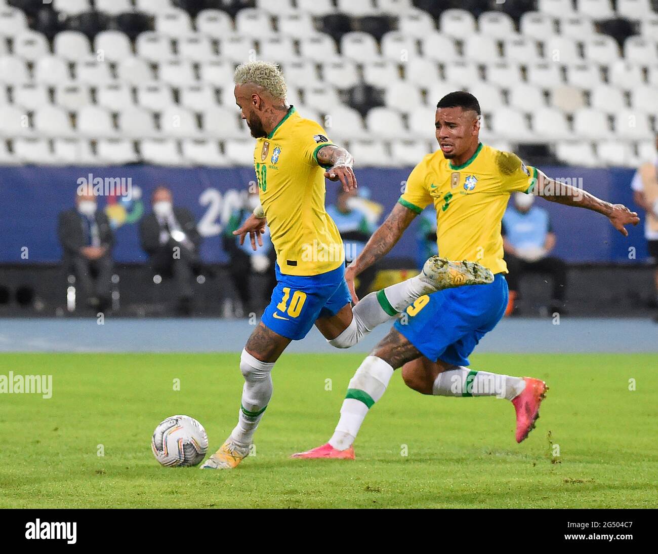 Neymar in action during a Group B match between Brazil and Colombia