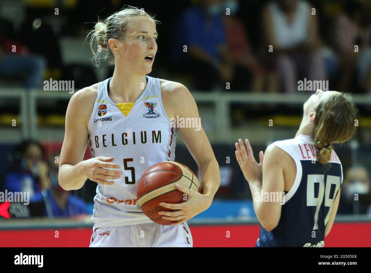 Kim MESTDAGH of Belgique during the FIBA Women's EuroBasket 2021,  quarter-finals basketball match between Belgium