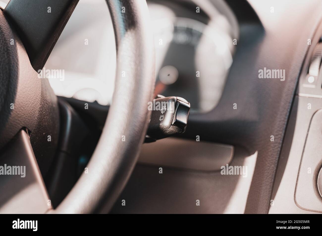 Switch for car wipers, new wiper speed control Stock Photo Alamy