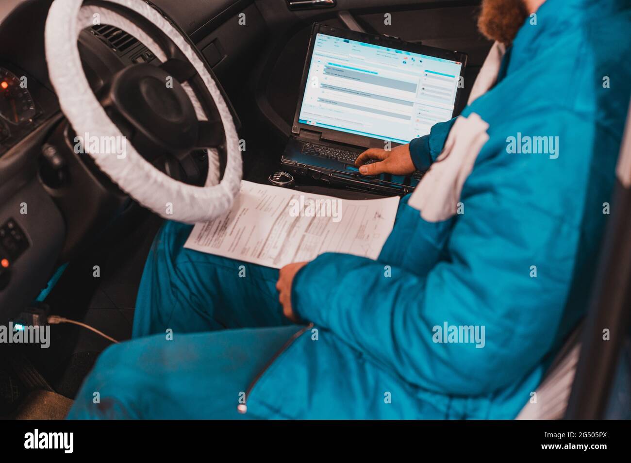Computer diagnostics of the onboard computer in the car in a car