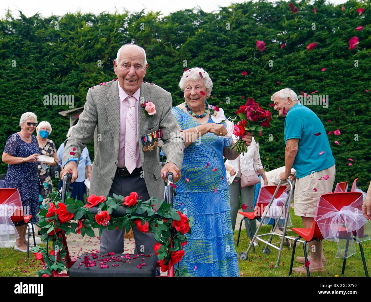 96yearold Fred Cobbett and his wife, Monica, 92, celebrate their 71st