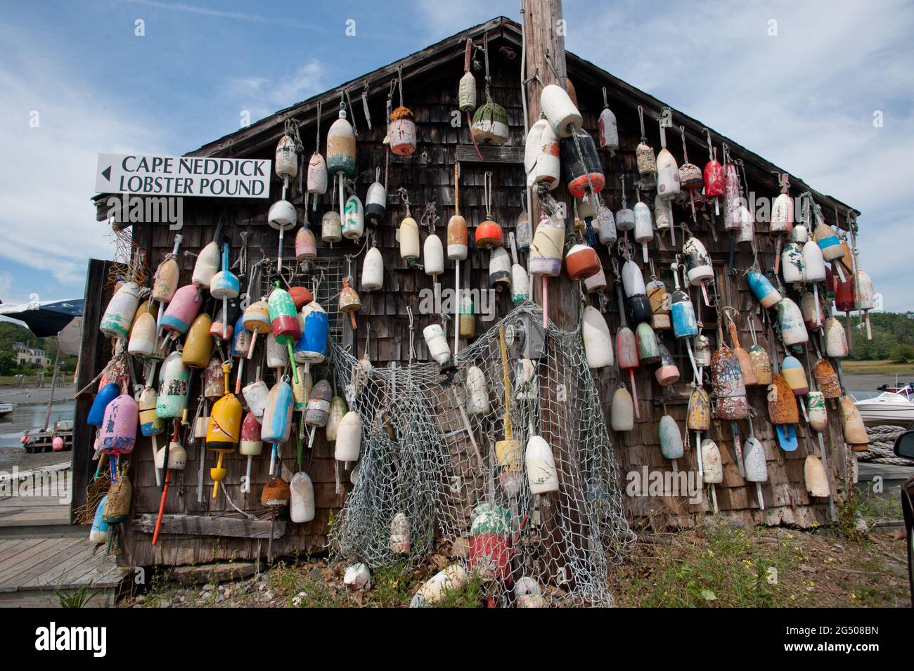 Buoys Hanging on Lobster Shack, Cape Neddick Lobster Pound, Cape