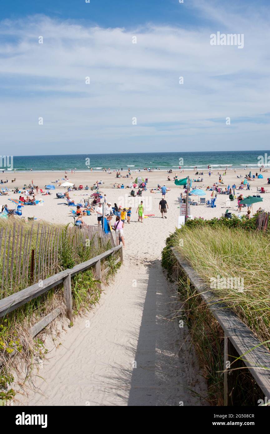 Footbridge Beach, Ogunquit, Maine, USA Stock Photo Alamy