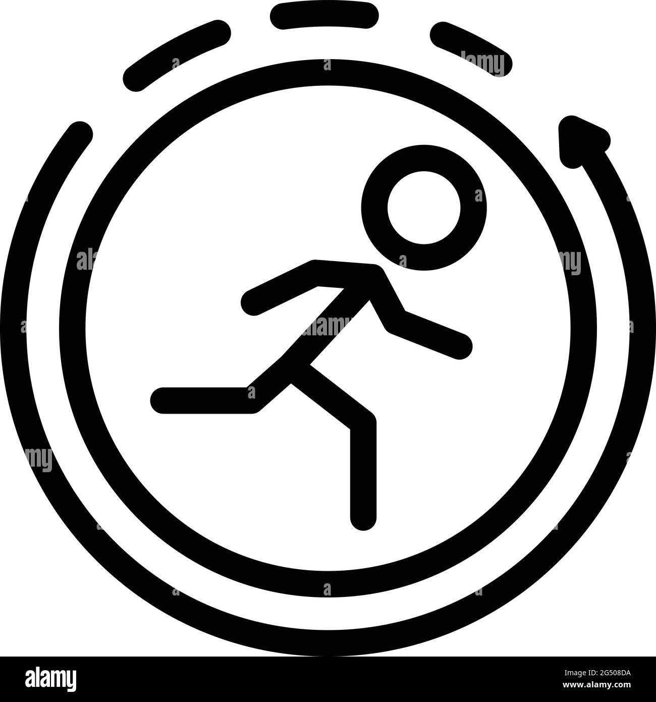 Runner phone app icon. Outline Runner phone app vector icon for web ...
