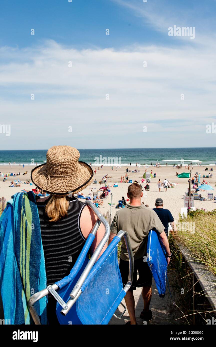 Footbridge Beach, Ogunquit, Maine, USA Stock Photo Alamy
