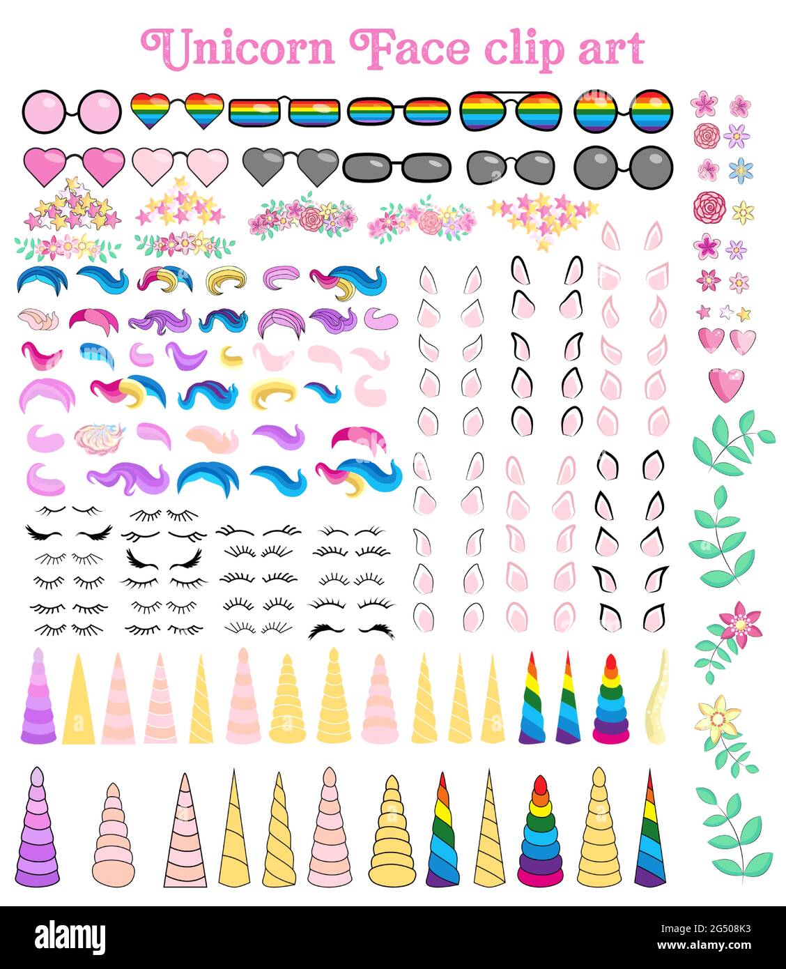 Unicorn creation kit of cute cartoon unicorn character illustration. Create your own unicorn face Stock Vector Image & Art - Alamy Unicorn creation kit of cute cartoon unicorn character illustration. Create your own unicorn face Stock Vector Image & Art - Alamy