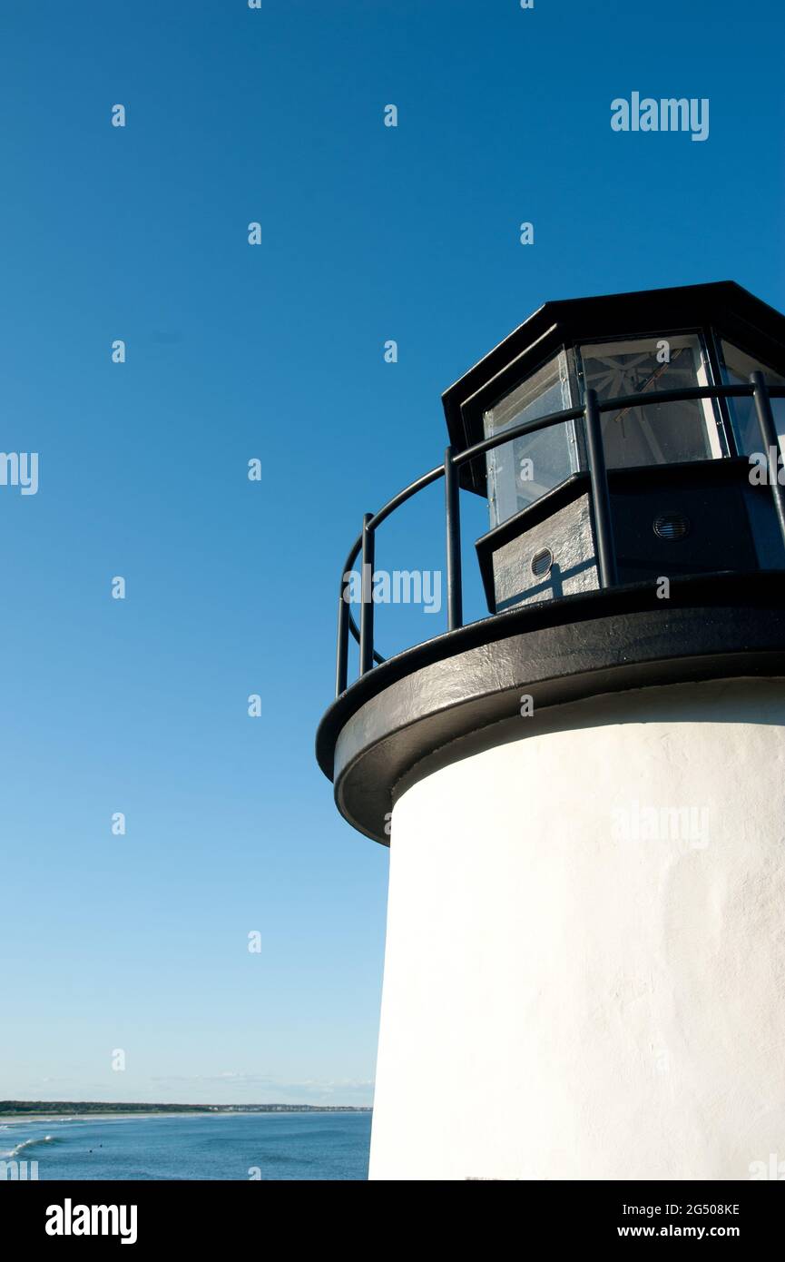 Marginal Way Lighthouse, Marginal Way, Ogunquit, Maine, USA Stock Photo