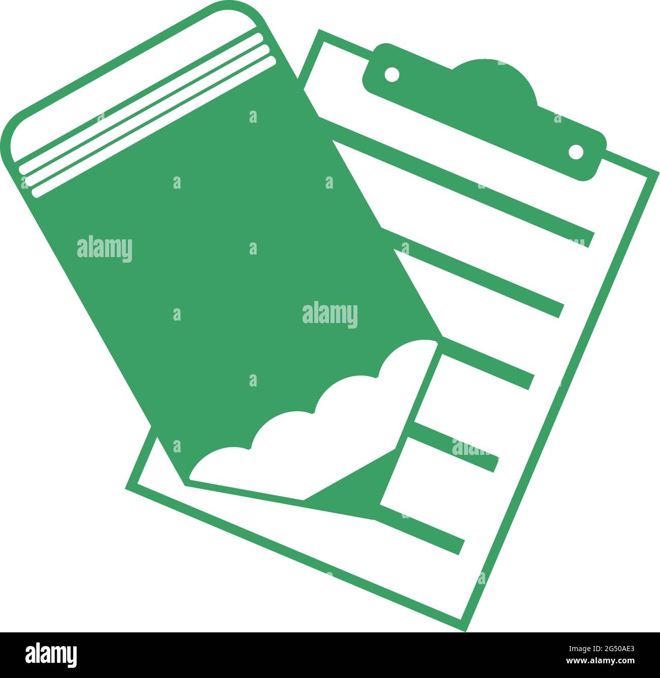 clipboard and pencil Stock Vector