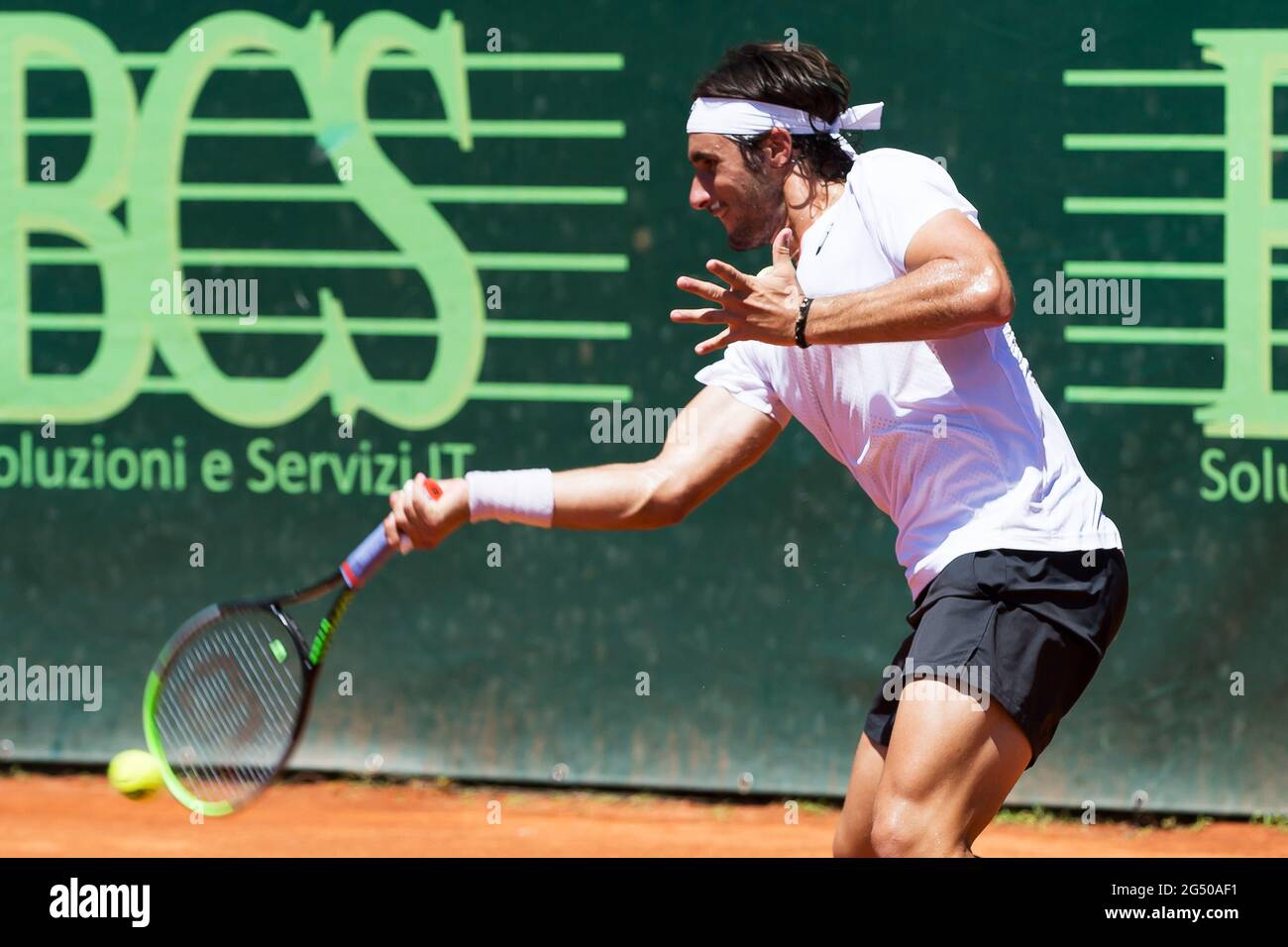 Milan, Italy. 24th June, 2021. MORONI Gian Marco Italian player during ATP  Challenger Milano 2021, Tennis Internationals in Milan, Italy, June 24 2021  Credit: Independent Photo Agency/Alamy Live News Stock Photo - Alamy