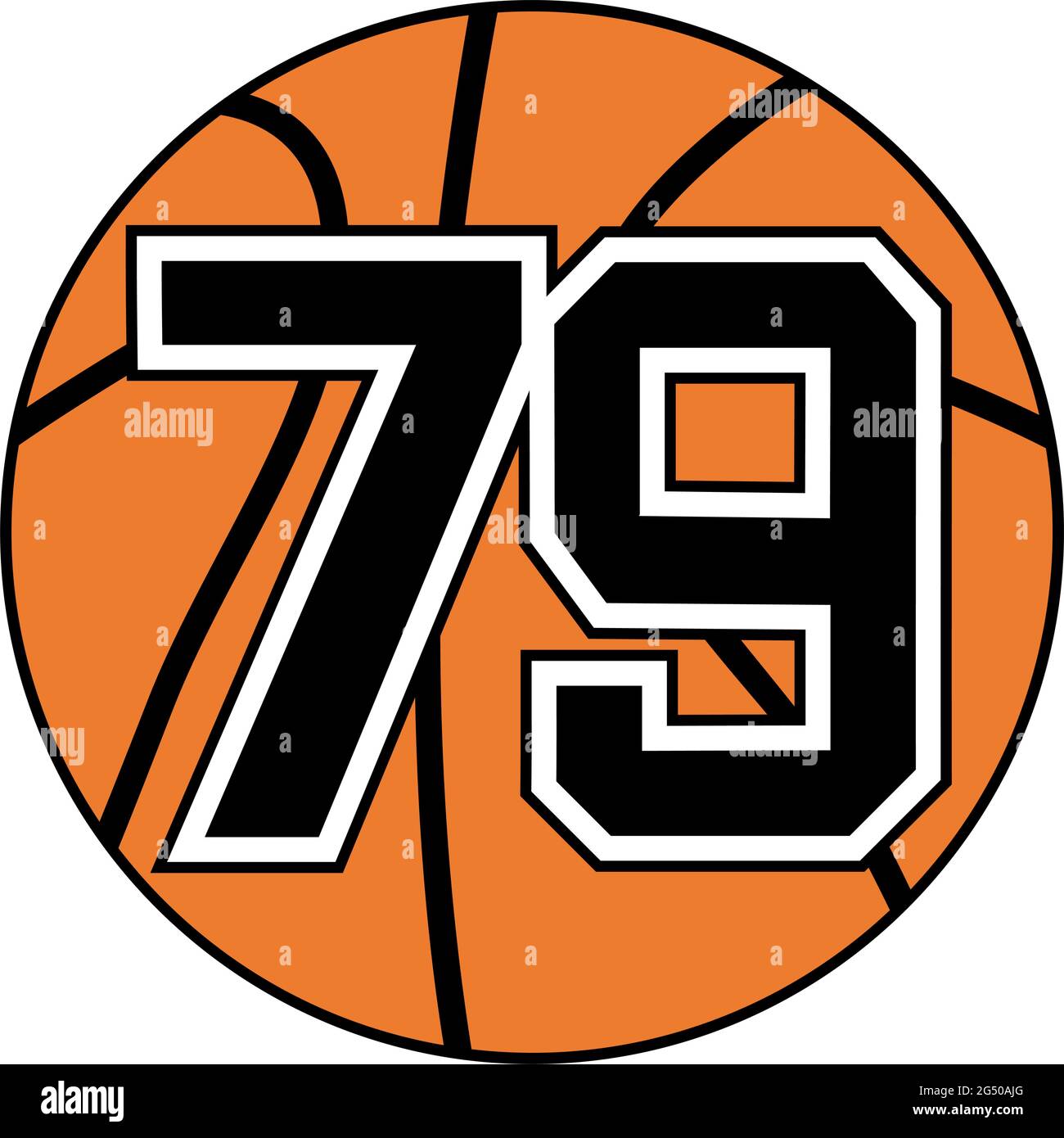 最高級 79 number with symbol basketball of ball Stock Image Vector ホビー・楽器・アート