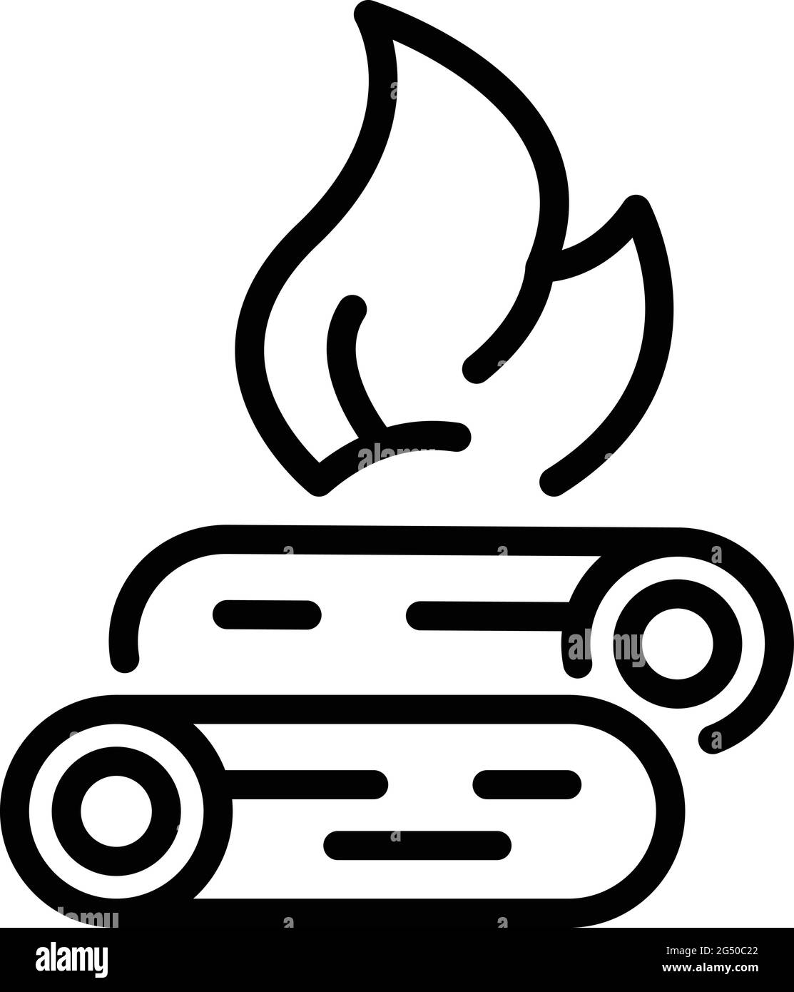 Cartoon campfire black and white Black and White Stock Photos & Images