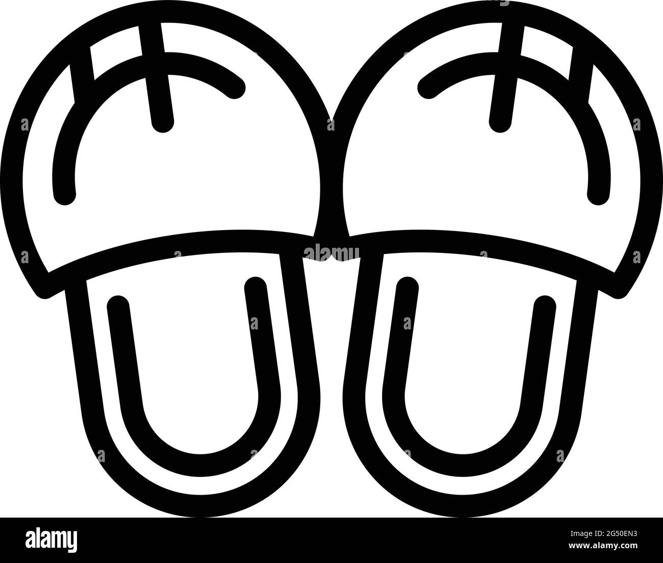 Home slippers design icon. Outline Home slippers design vector icon for ...