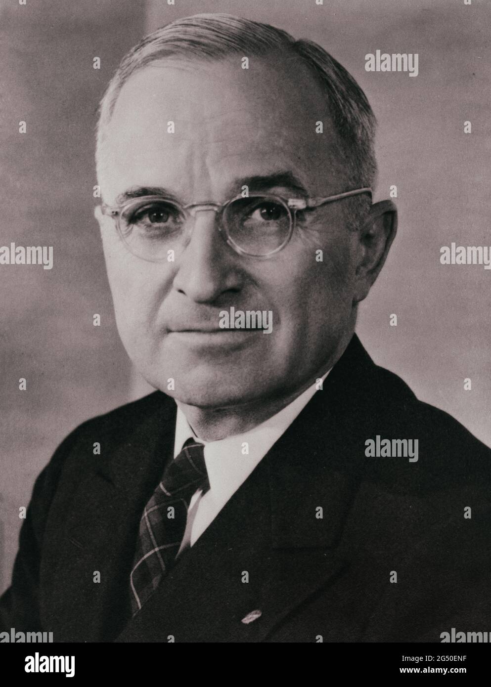 Vintage photo of  of Harry S. Truman (1884-1972), 33rd president of the United States. Stock Photo