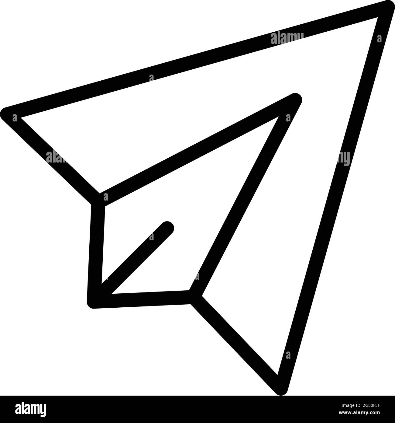 Paper plane icon. Outline Paper plane vector icon for web design ...