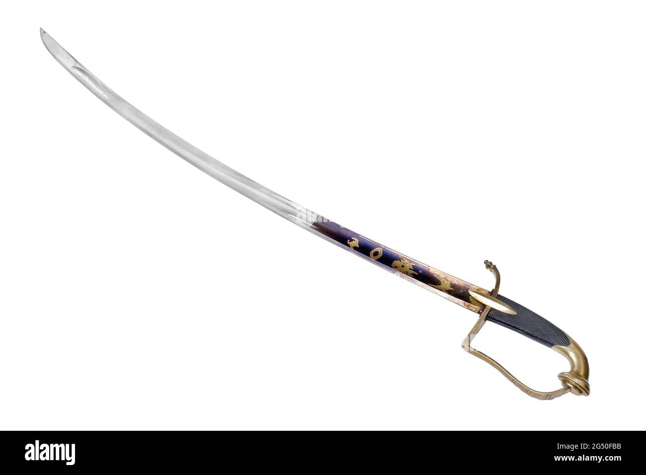 French general sabre from Napoleonic Wars period (the end of 18th and the begging of the 19 century). Stock Photo