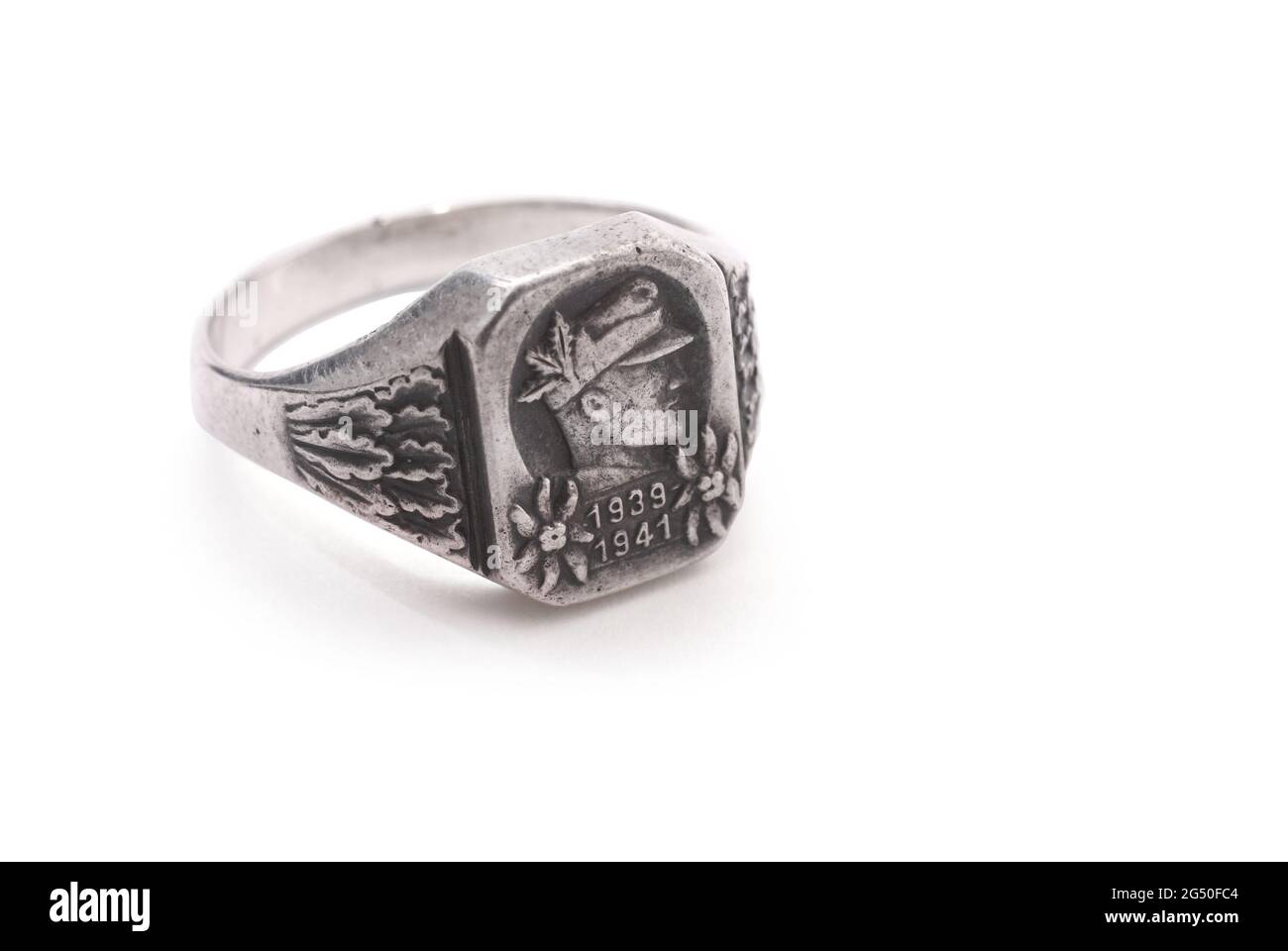 World War II period. The ring of German soldiers (Wehrmacht). For battles during WW2. Nazi Germany Stock Photo